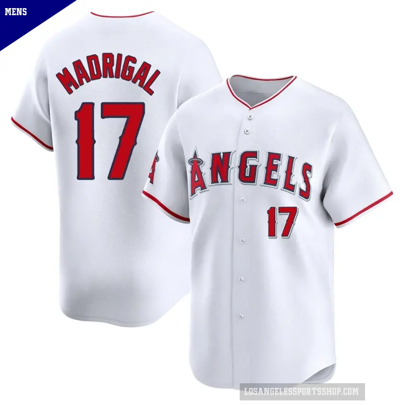 Men's No.17 Nick Madrigal Los Angeles Angels White Limited Home Jersey