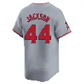 Men's No.44 Reggie Jackson Los Angeles Angels Gray Limited Away Jersey