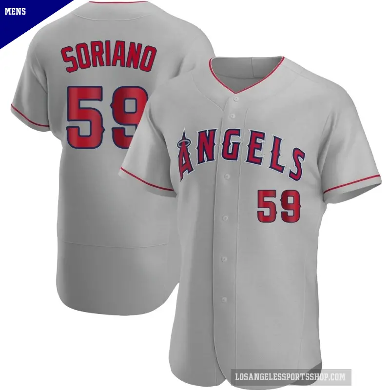 Men's No.59 Jose Soriano Los Angeles Angels Gray Authentic Road Jersey