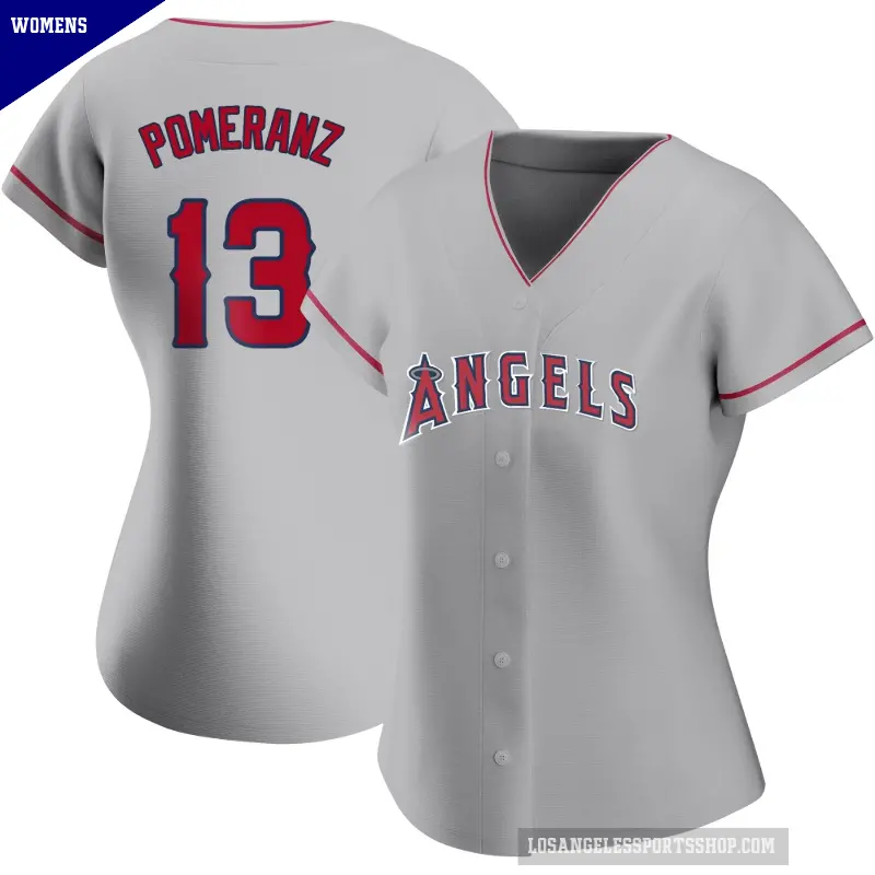 Women's No.13 Drew Pomeranz Los Angeles Angels Replica Silver Road Jersey