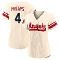 Women's No.4 Brett Phillips Los Angeles Angels Cream Replica 2022 City Connect Jersey