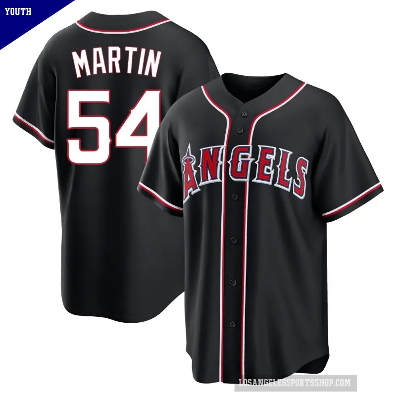 Youth No.54 Trevor Martin Los Angeles Angels Black Replica Fashion Out Jersey