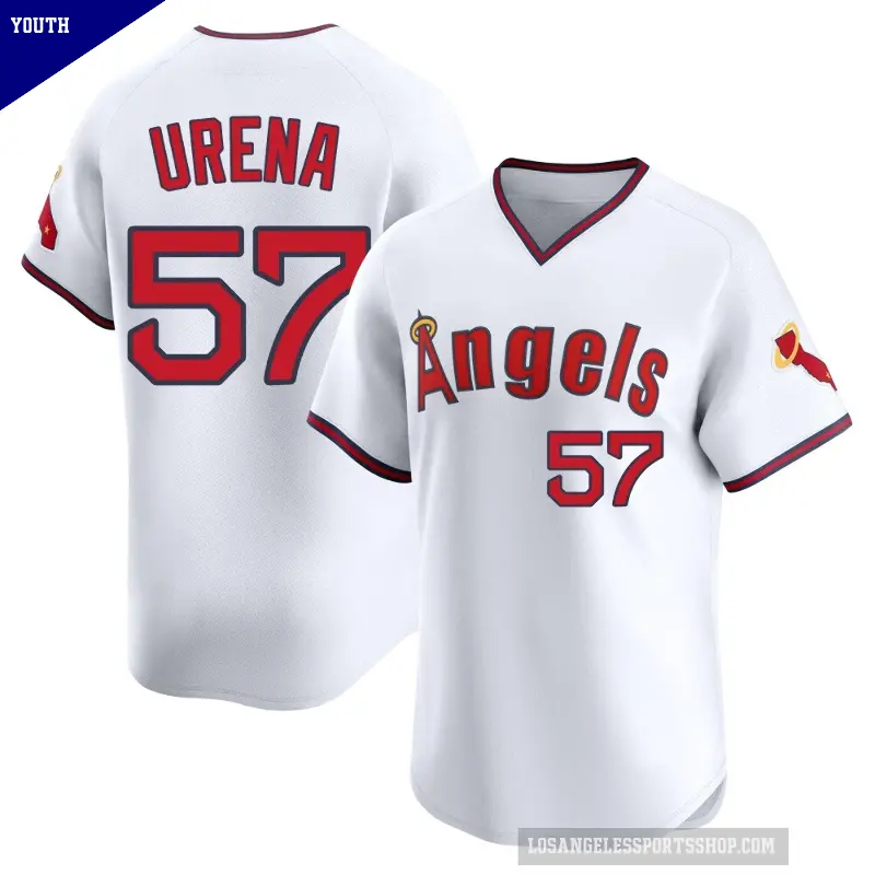 Youth No.57 Walbert Urena Los Angeles Angels White Limited Alternate 2 Jersey