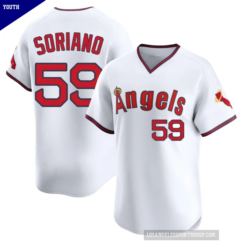 Youth No.59 Jose Soriano Los Angeles Angels White Limited Alternate 2 Jersey